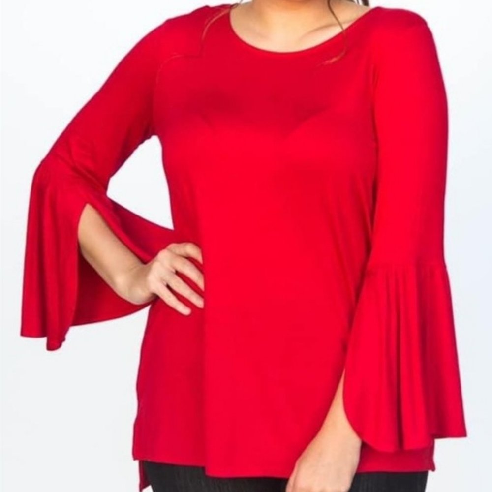 NWT- Agnes & Dora Red Bell Sleeve Tunic